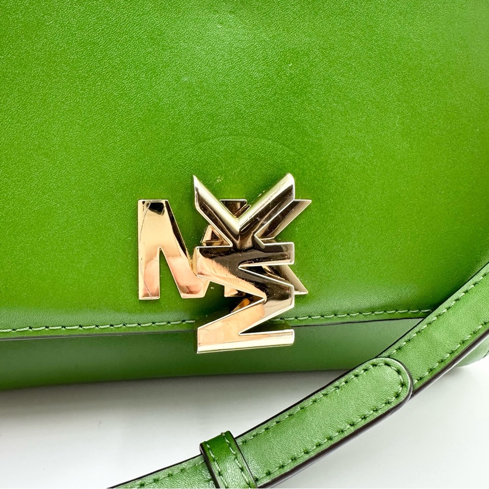 Michael Kors Mott Medium Leather Satchel 30S8GOXS2L True Green - Picture 5 of 16
